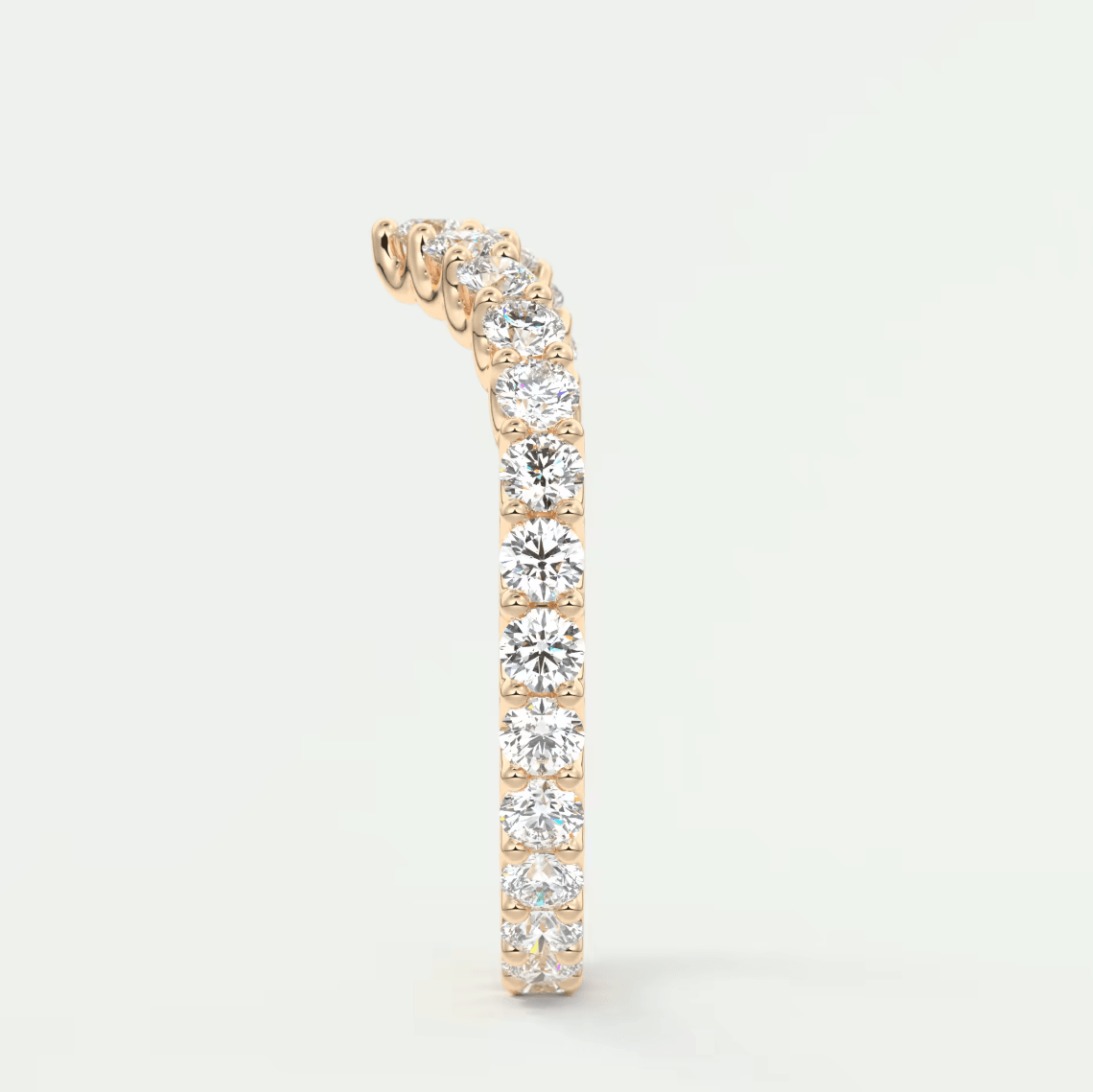 Selene V-Curved Eternity Band – Lab-Grown or Natural Diamonds