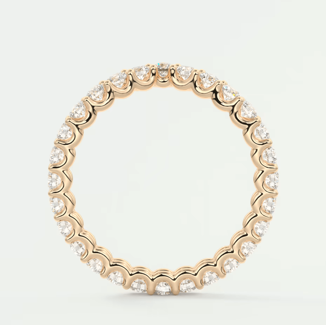 Selene V-Curved Eternity Band – Lab-Grown or Natural Diamonds