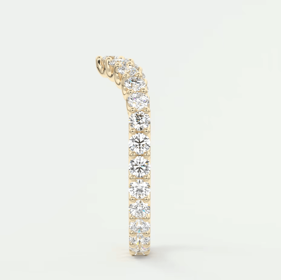 Selene V-Curved Eternity Band – Lab-Grown or Natural Diamonds