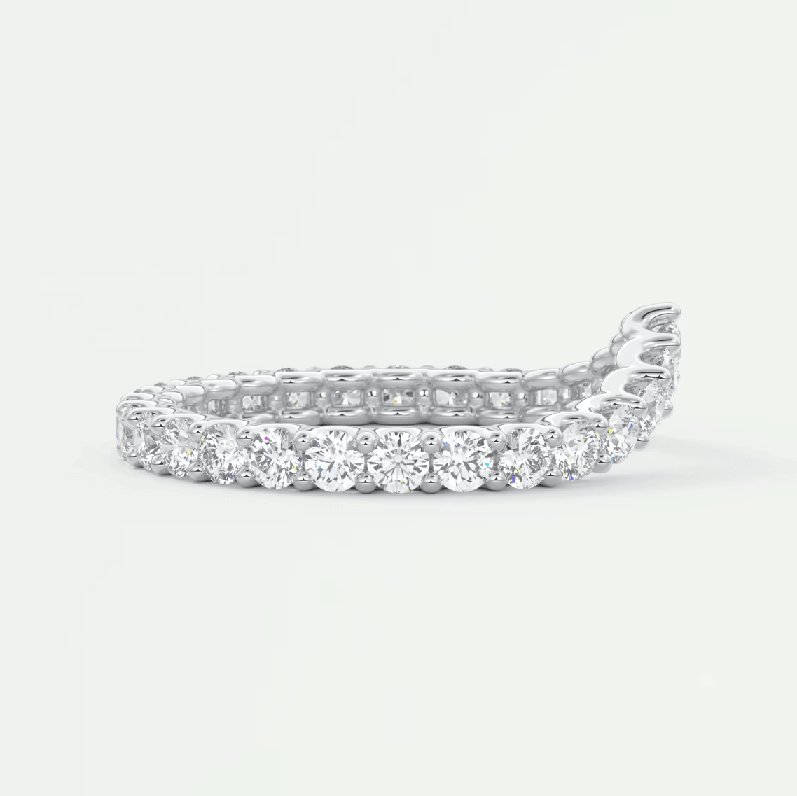 Selene V-Curved Eternity Band – Lab-Grown or Natural Diamonds