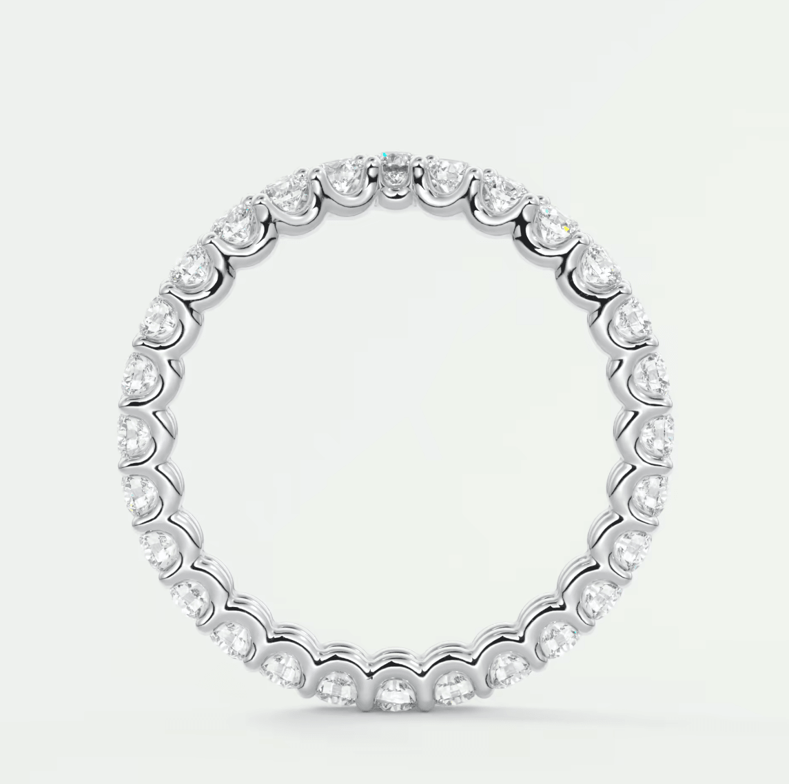 Selene V-Curved Eternity Band – Lab-Grown or Natural Diamonds