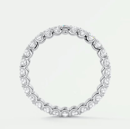 Selene V-Curved Eternity Band – Lab-Grown or Natural Diamonds