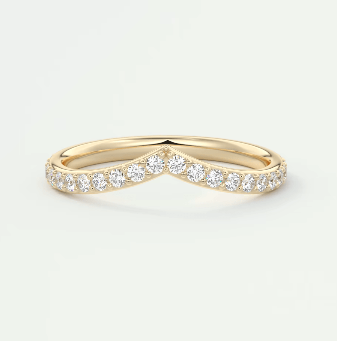 Seren V-Curved Wedding Band – Lab-Grown or Natural Diamonds