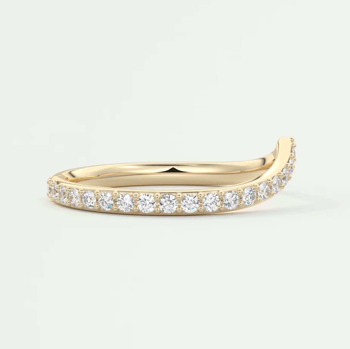 Seren V-Curved Wedding Band – Lab-Grown or Natural Diamonds