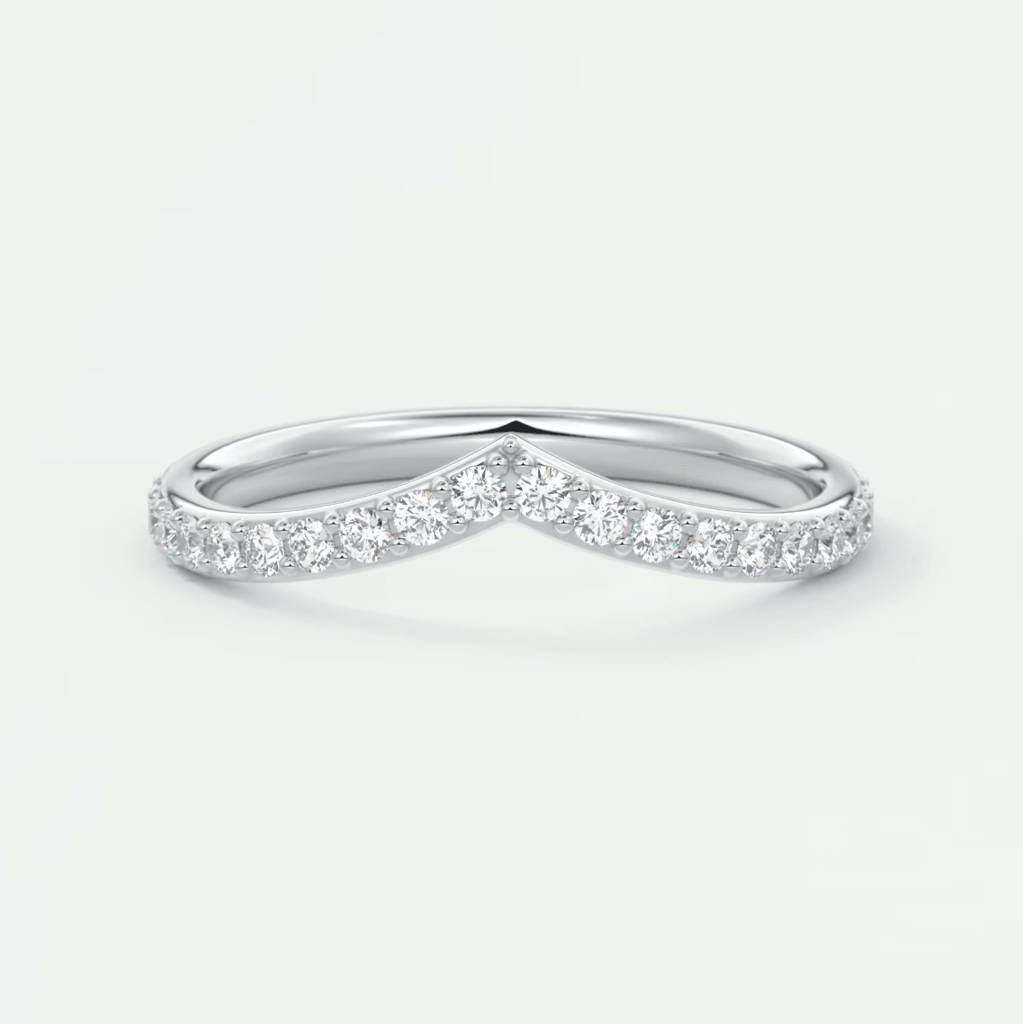 Seren V-Curved Wedding Band – Lab-Grown or Natural Diamonds