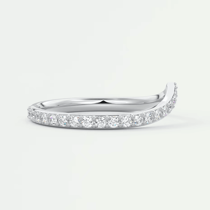 Seren V-Curved Wedding Band – Lab-Grown or Natural Diamonds