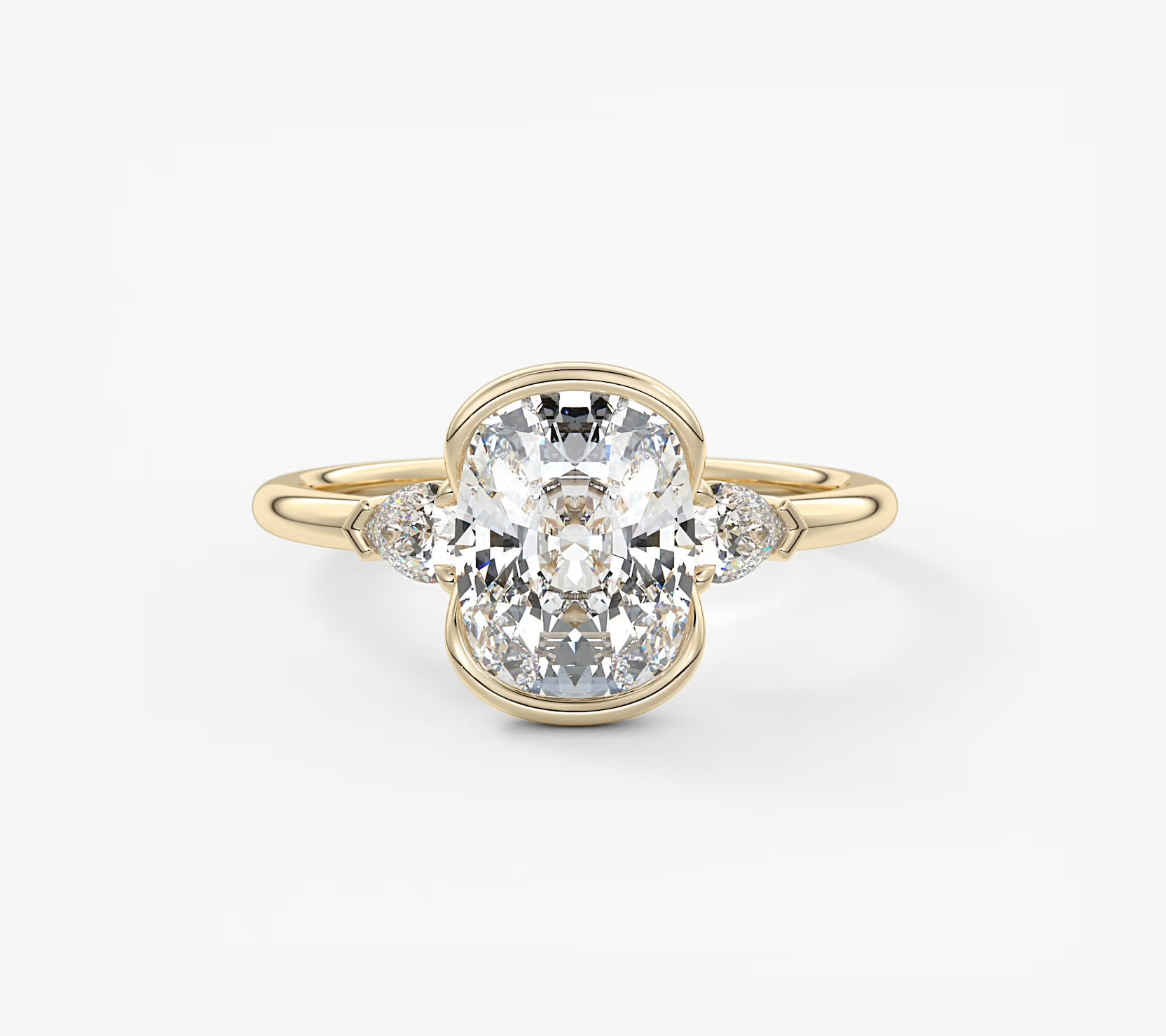 Solara Trilogy Elongated Cushion Ring