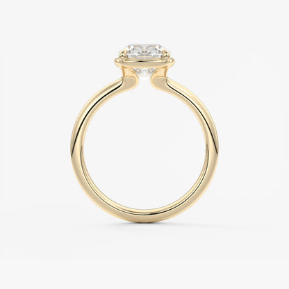 Taylor Cushion Bezel Engagement Ring – Lab-Grown Diamond or Moissanite