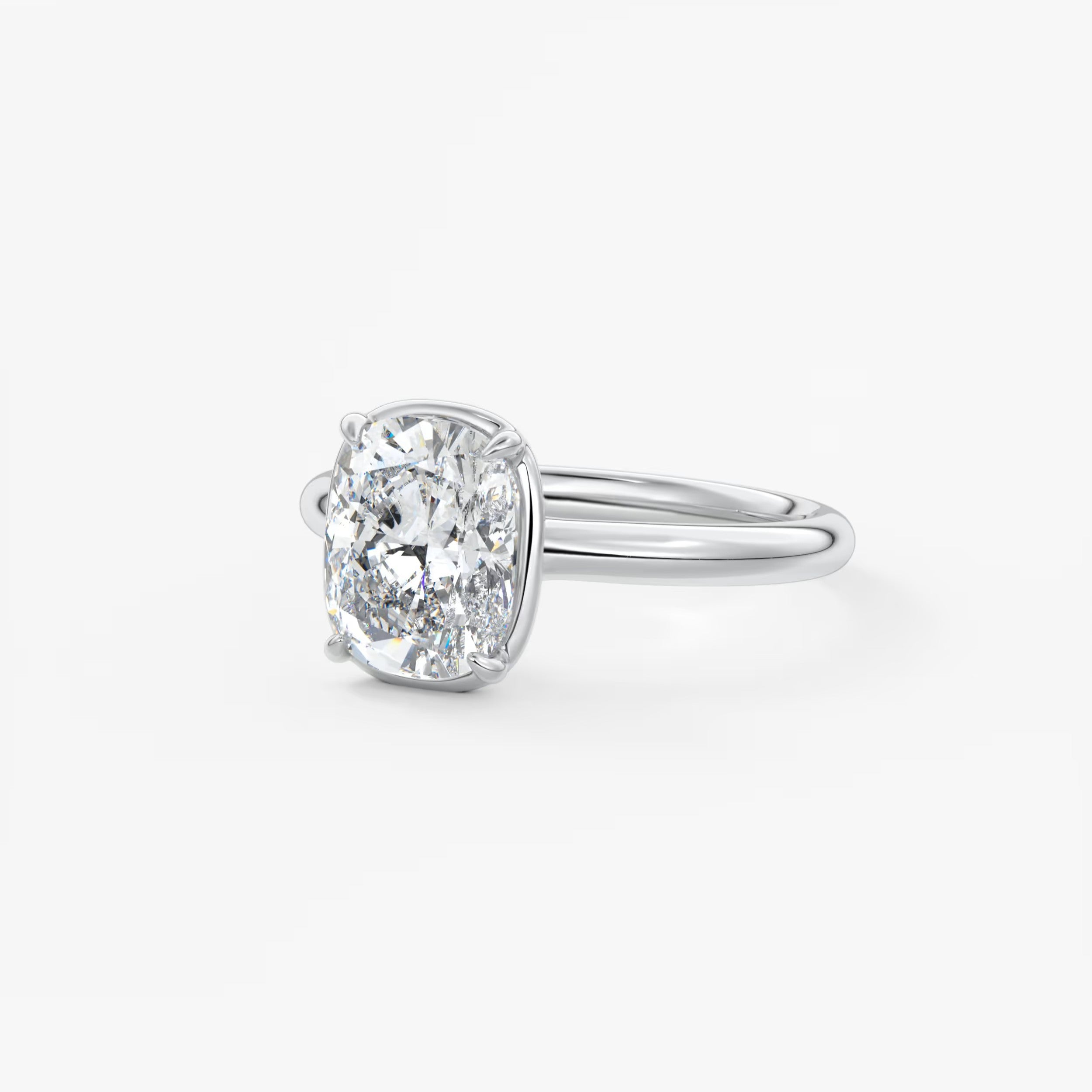 Taylor Cushion Bezel Engagement Ring – Lab-Grown Diamond or Moissanite