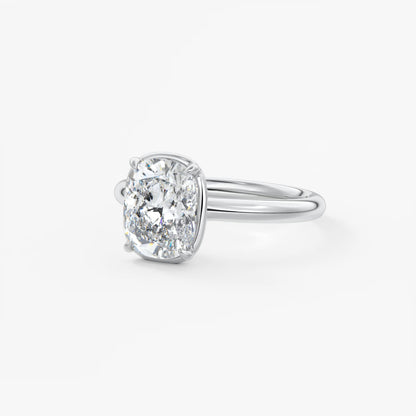 Taylor Cushion Bezel Engagement Ring – Lab-Grown Diamond or Moissanite
