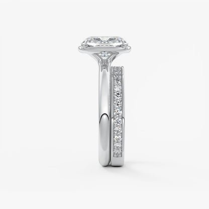 Taylor Cushion Bezel Engagement Ring – Lab-Grown Diamond or Moissanite