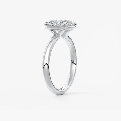 Taylor Cushion Bezel Engagement Ring – Lab-Grown Diamond or Moissanite