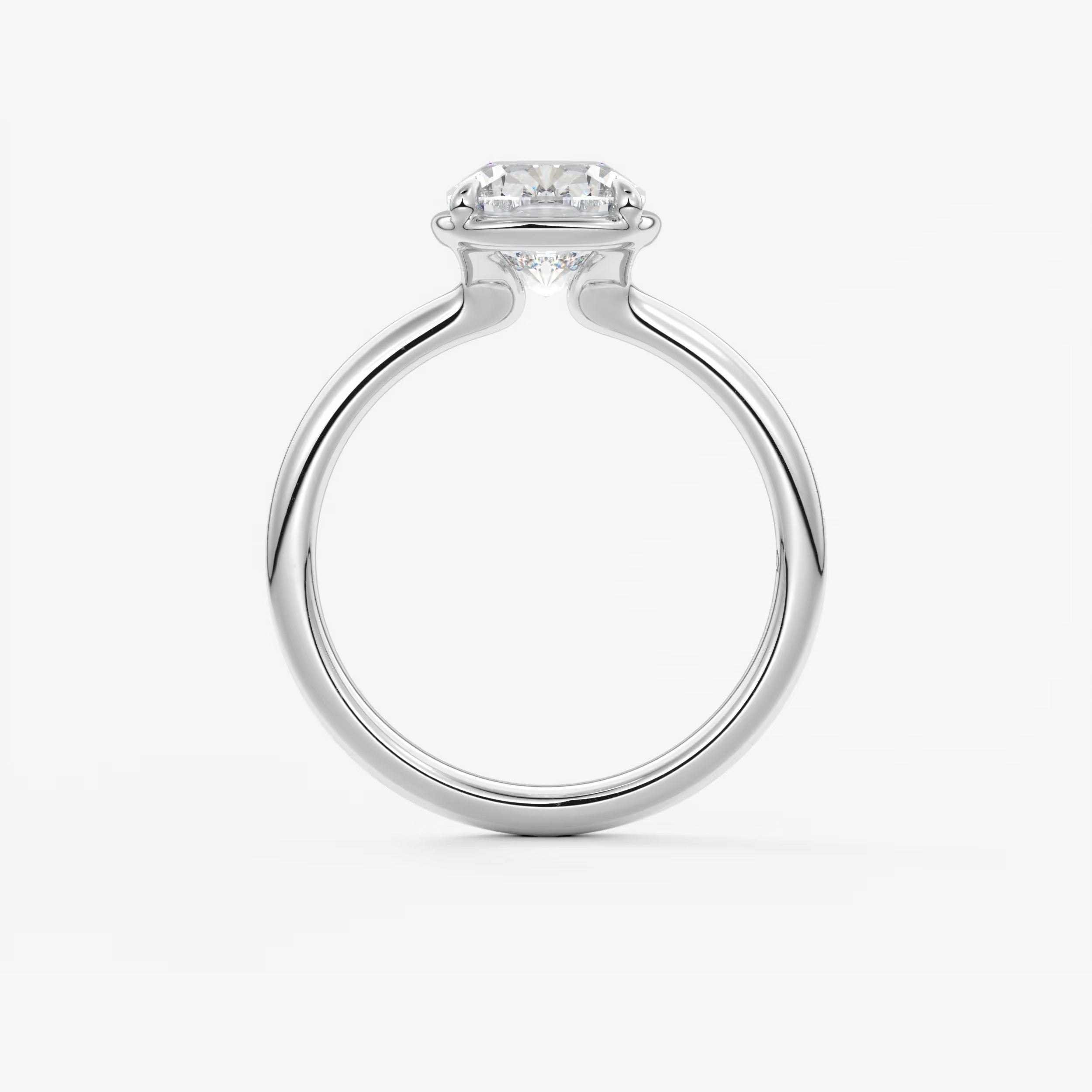 Taylor Cushion Bezel Engagement Ring – Lab-Grown Diamond or Moissanite