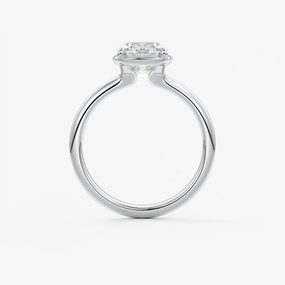 Taylor Cushion Bezel Engagement Ring – Lab-Grown Diamond or Moissanite