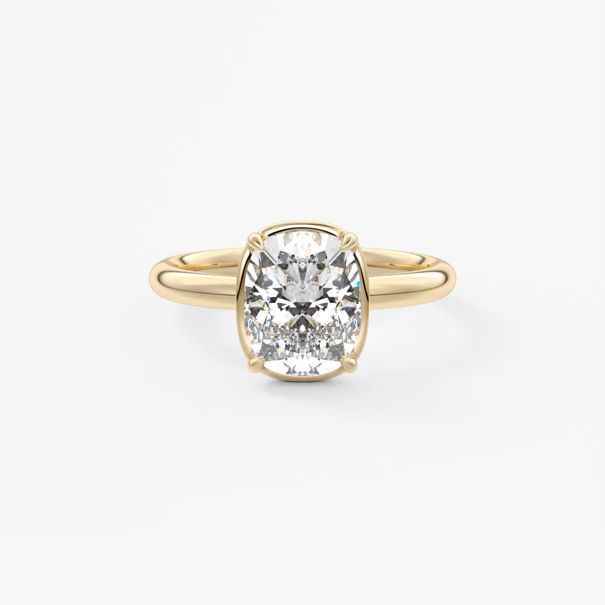 Taylor Cushion Bezel Engagement Ring – Lab-Grown Diamond or Moissanite