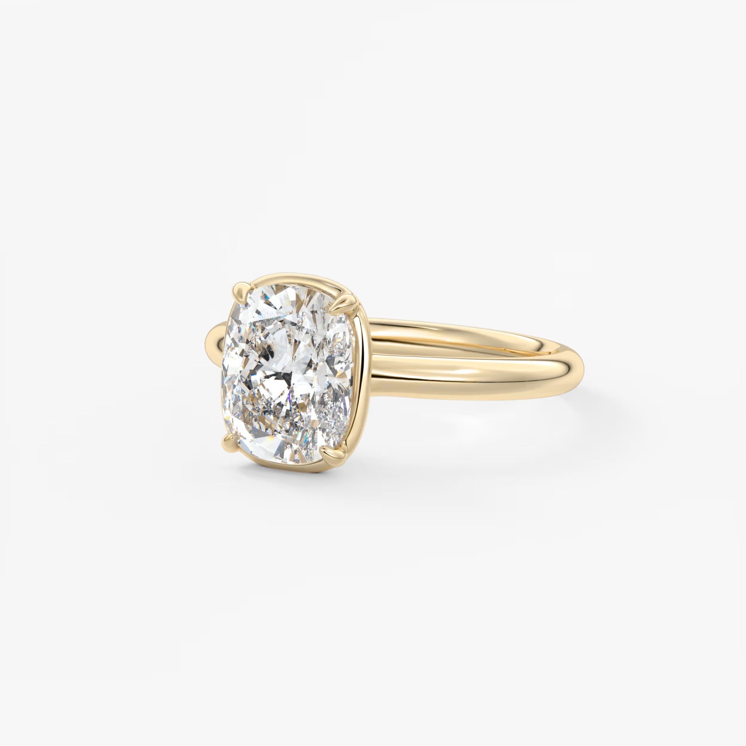 Taylor Cushion Bezel Engagement Ring – Lab-Grown Diamond or Moissanite