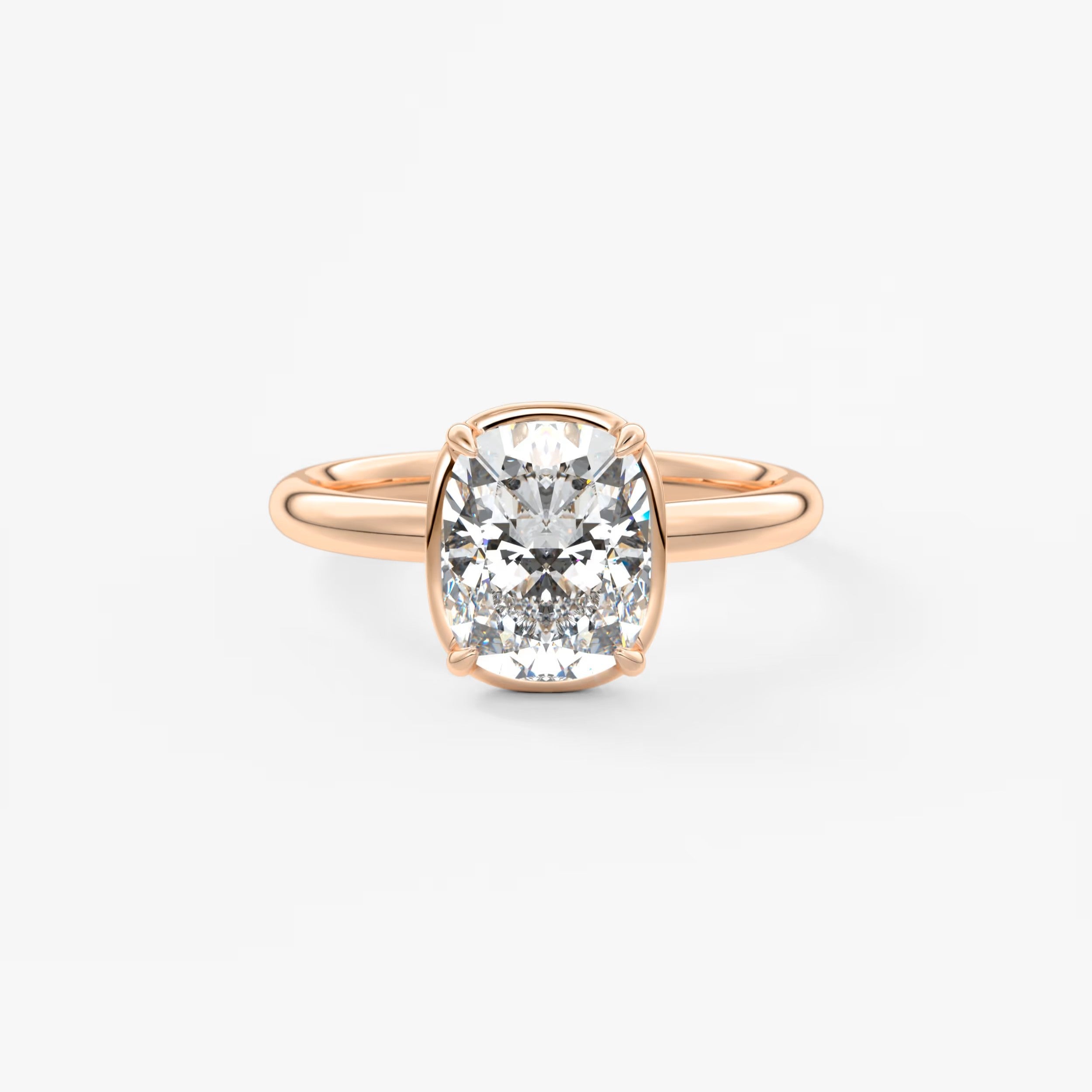 Taylor Cushion Bezel Engagement Ring – Lab-Grown Diamond or Moissanite