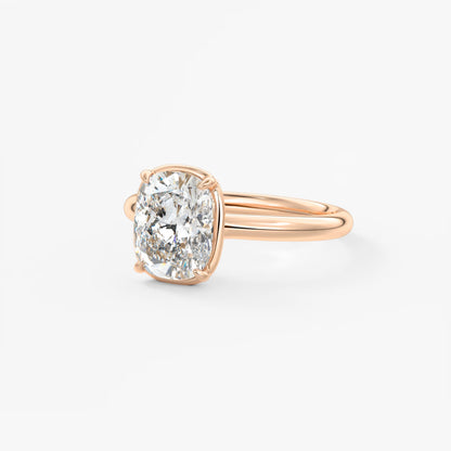 Taylor Cushion Bezel Engagement Ring – Lab-Grown Diamond or Moissanite