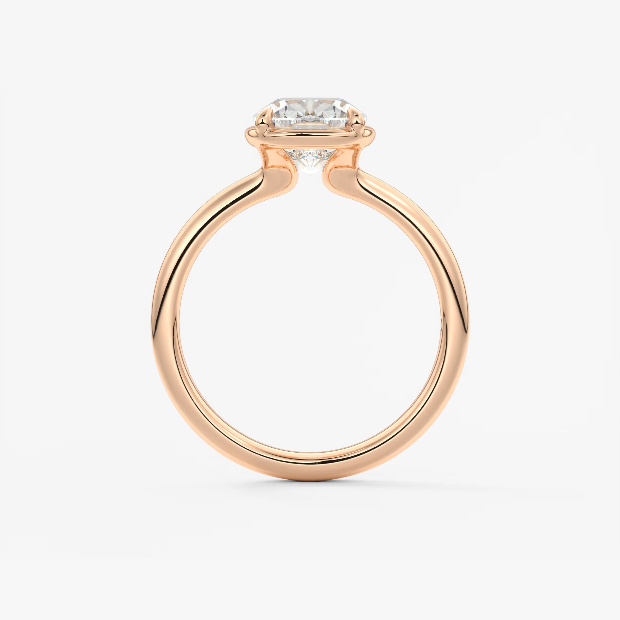 Taylor Cushion Bezel Engagement Ring – Lab-Grown Diamond or Moissanite