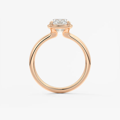 Taylor Cushion Bezel Engagement Ring – Lab-Grown Diamond or Moissanite