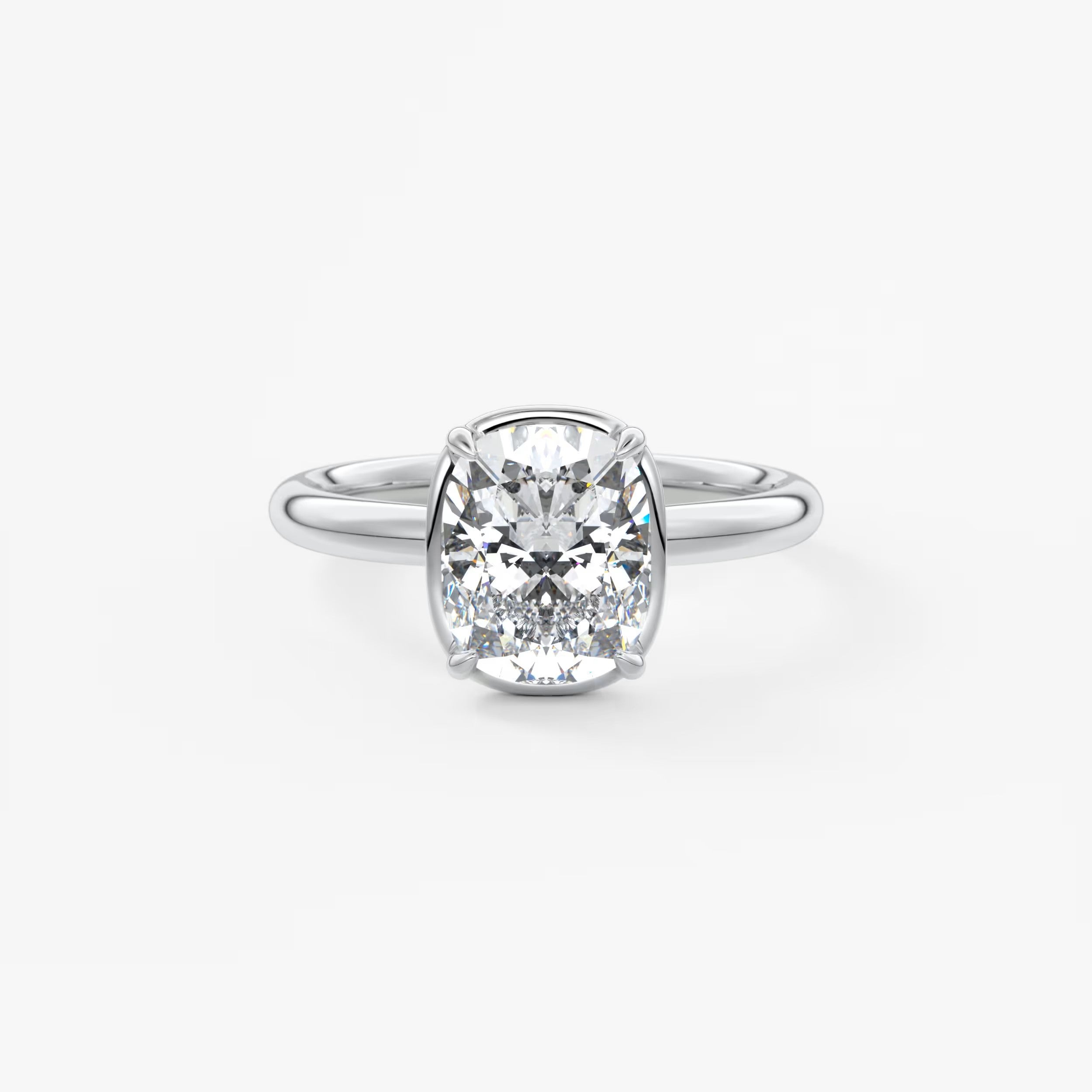Taylor Cushion Bezel Engagement Ring – Lab-Grown Diamond or Moissanite