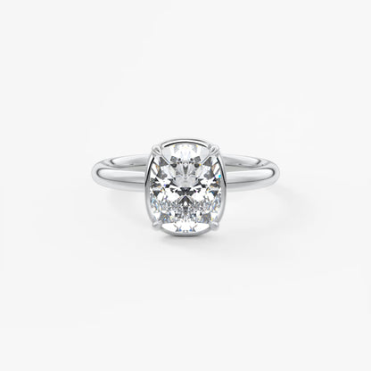 Taylor Cushion Bezel Engagement Ring – Lab-Grown Diamond or Moissanite