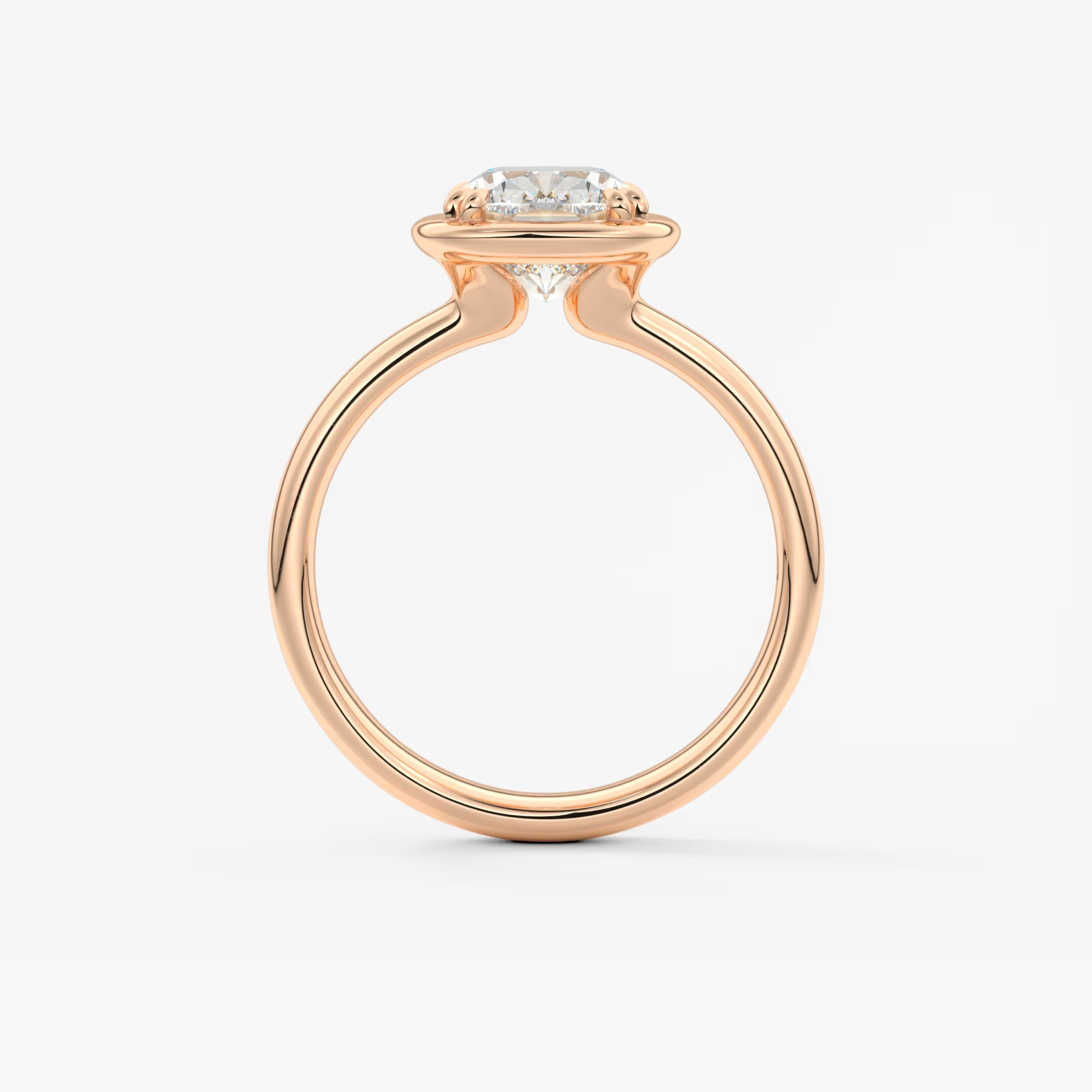Taylor Grande – Lab Diamond Cushion Bezel Engagement Ring