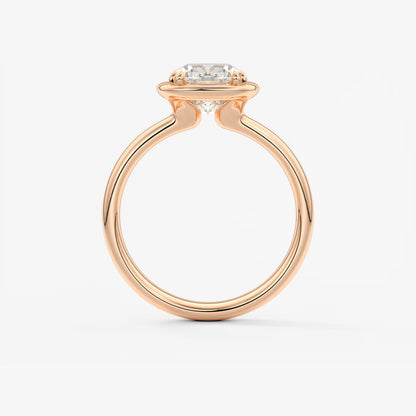 Taylor Grande – Lab Diamond Cushion Bezel Engagement Ring