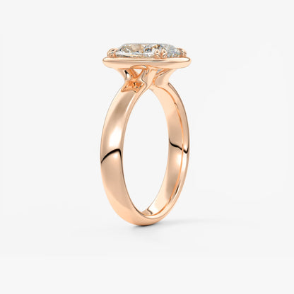 Taylor Grande – Lab Diamond Cushion Bezel Engagement Ring