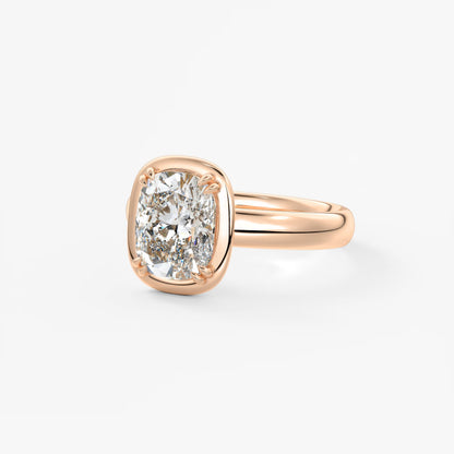 Taylor Grande – Lab Diamond Cushion Bezel Engagement Ring