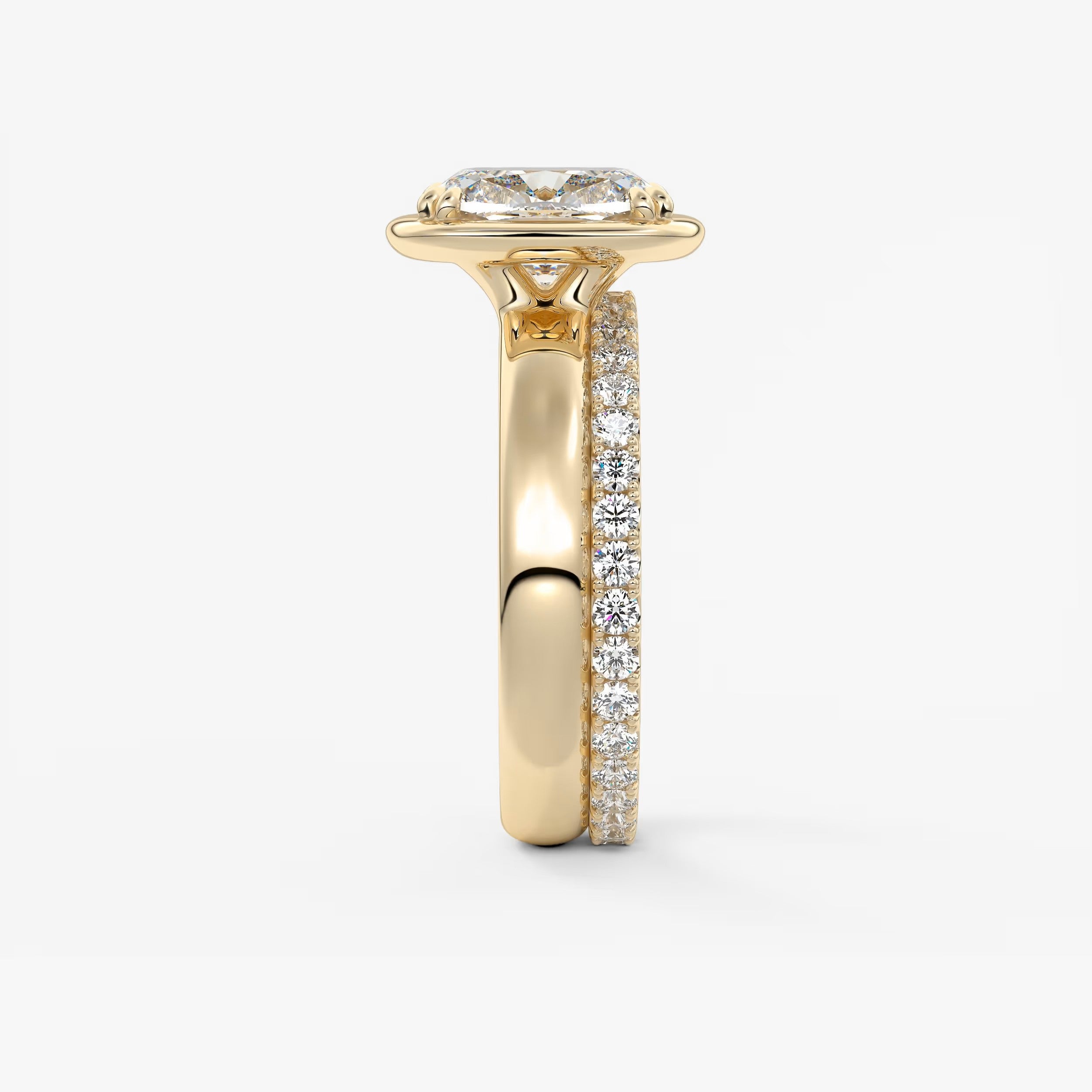 Taylor Grande – Lab Diamond Cushion Bezel Engagement Ring