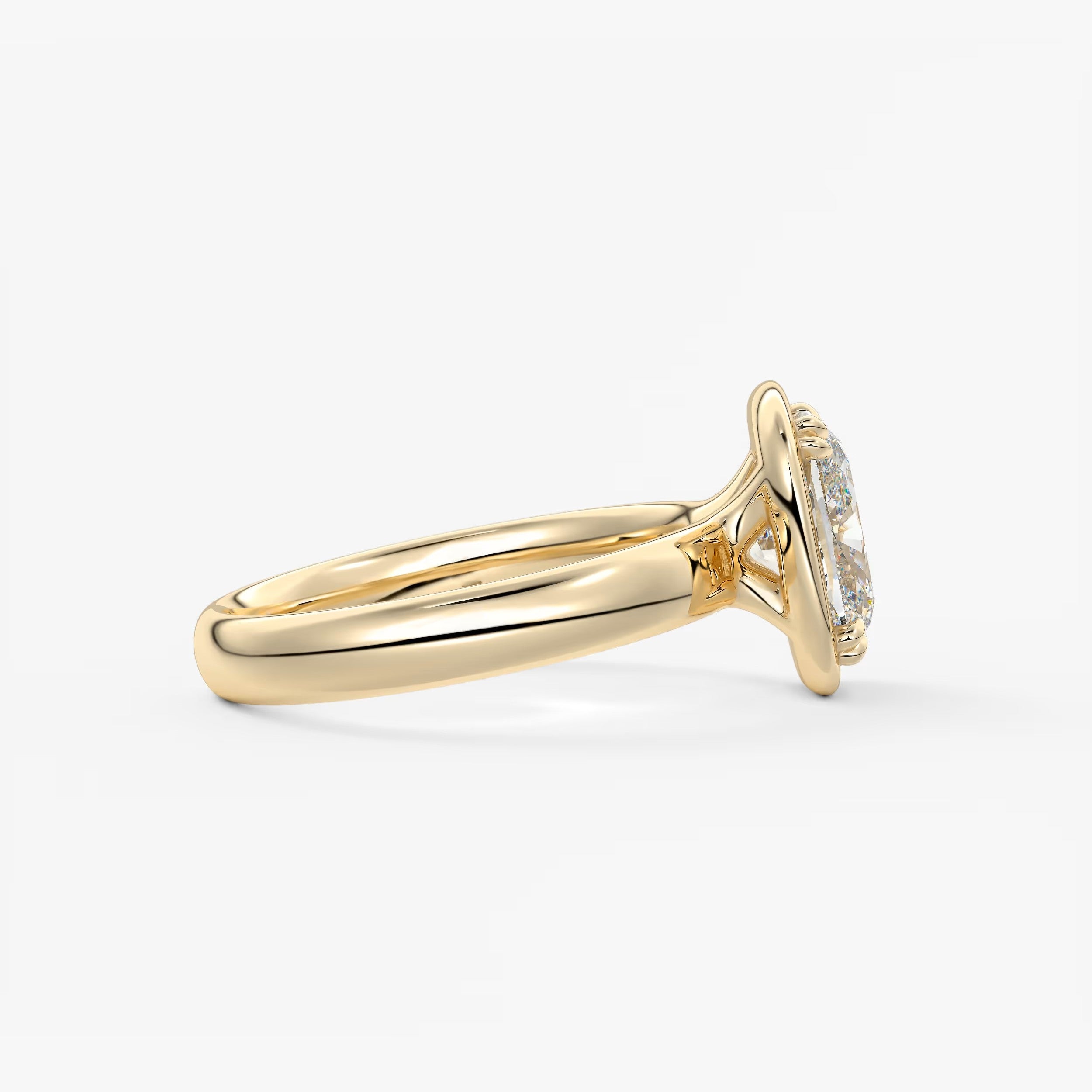 Taylor Grande – Lab Diamond Cushion Bezel Engagement Ring