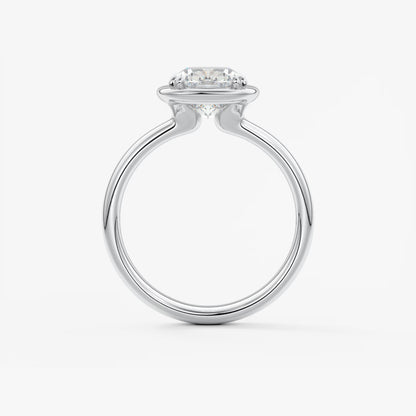 Taylor Grande – Lab Diamond Cushion Bezel Engagement Ring