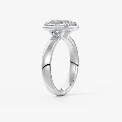Taylor Grande – Lab Diamond Cushion Bezel Engagement Ring