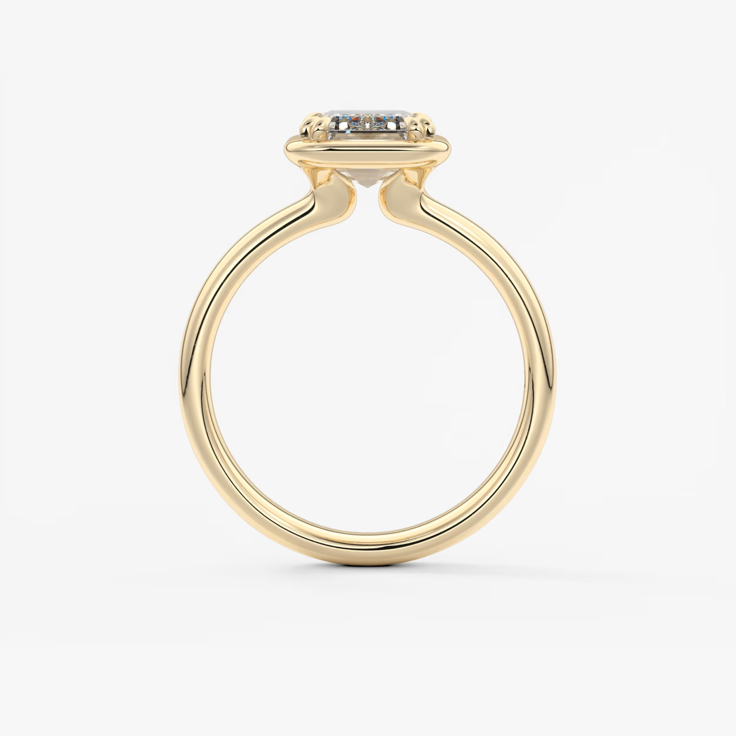 Taylor Grande – Lab Diamond Emerald Bezel Engagement Ring