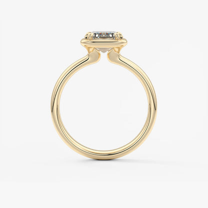 Taylor Grande – Lab Diamond Emerald Bezel Engagement Ring