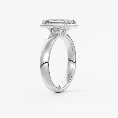 Taylor Grande – Lab Diamond Emerald Bezel Engagement Ring