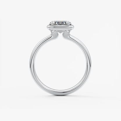 Taylor Grande – Lab Diamond Emerald Bezel Engagement Ring