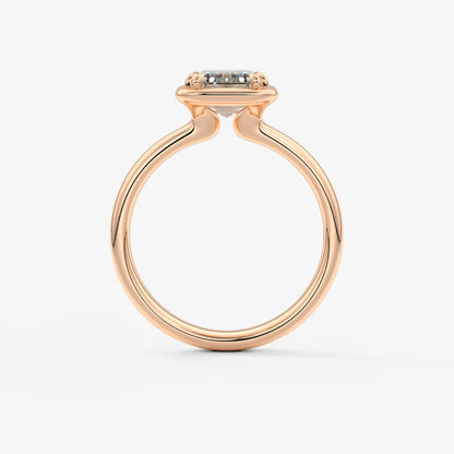 Taylor Grande – Lab Diamond Emerald Bezel Engagement Ring