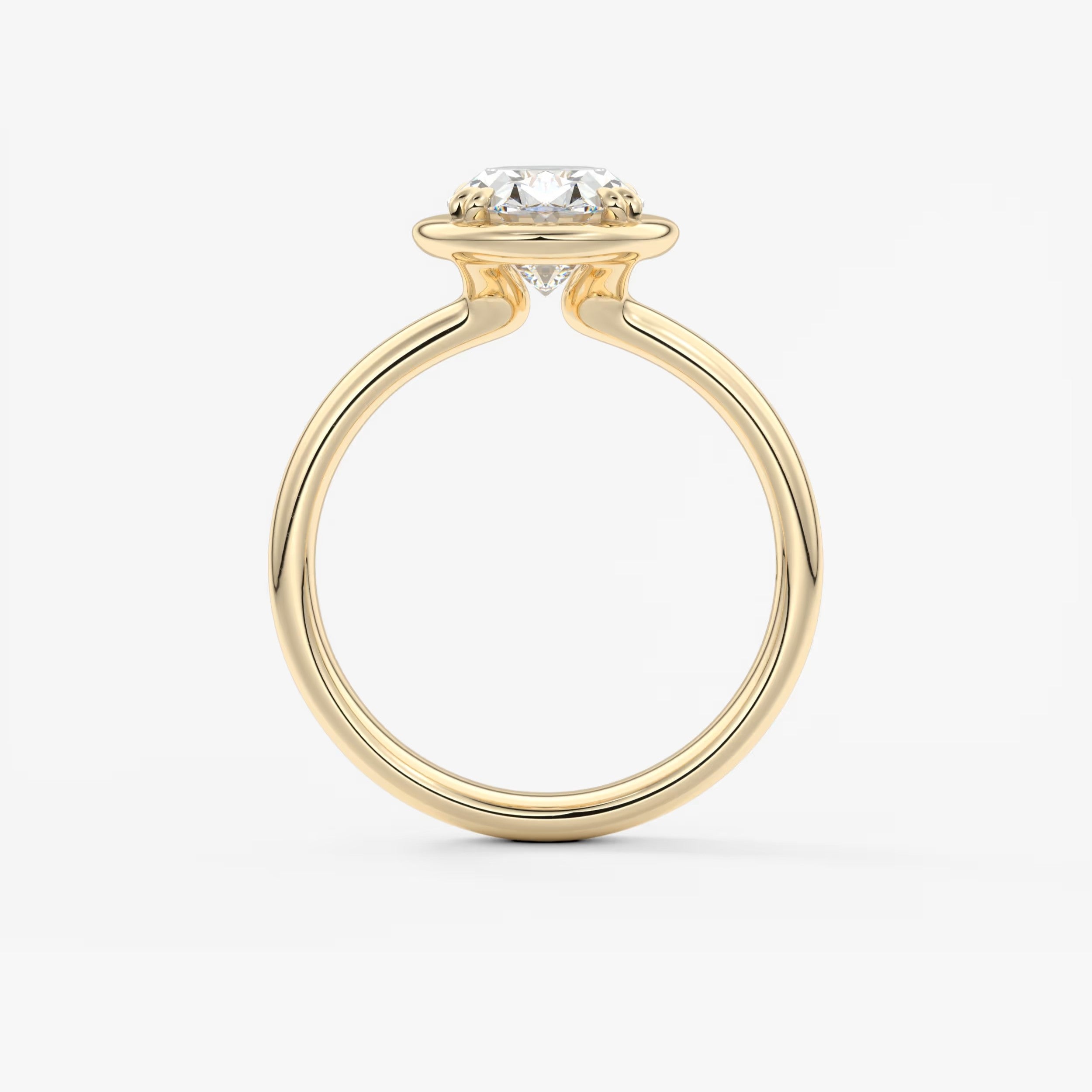 Taylor Grande – Lab Diamond Oval Bezel Engagement Ring