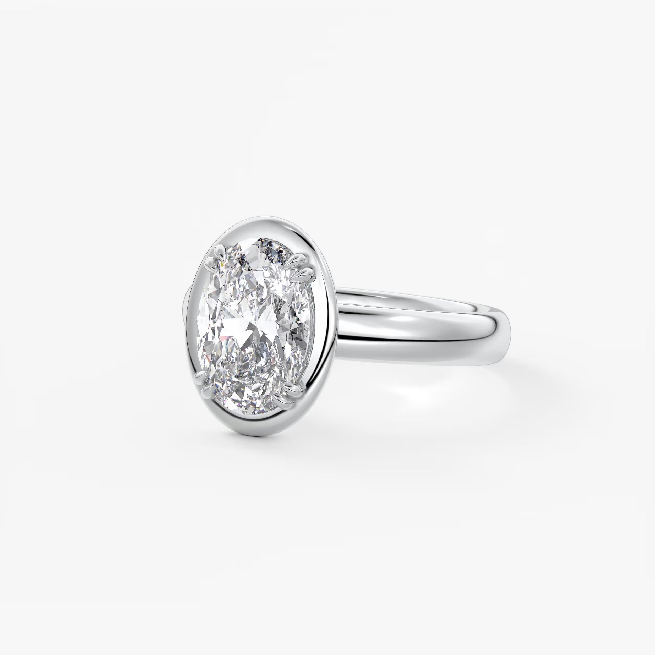 Taylor Grande – Lab Diamond Oval Bezel Engagement Ring