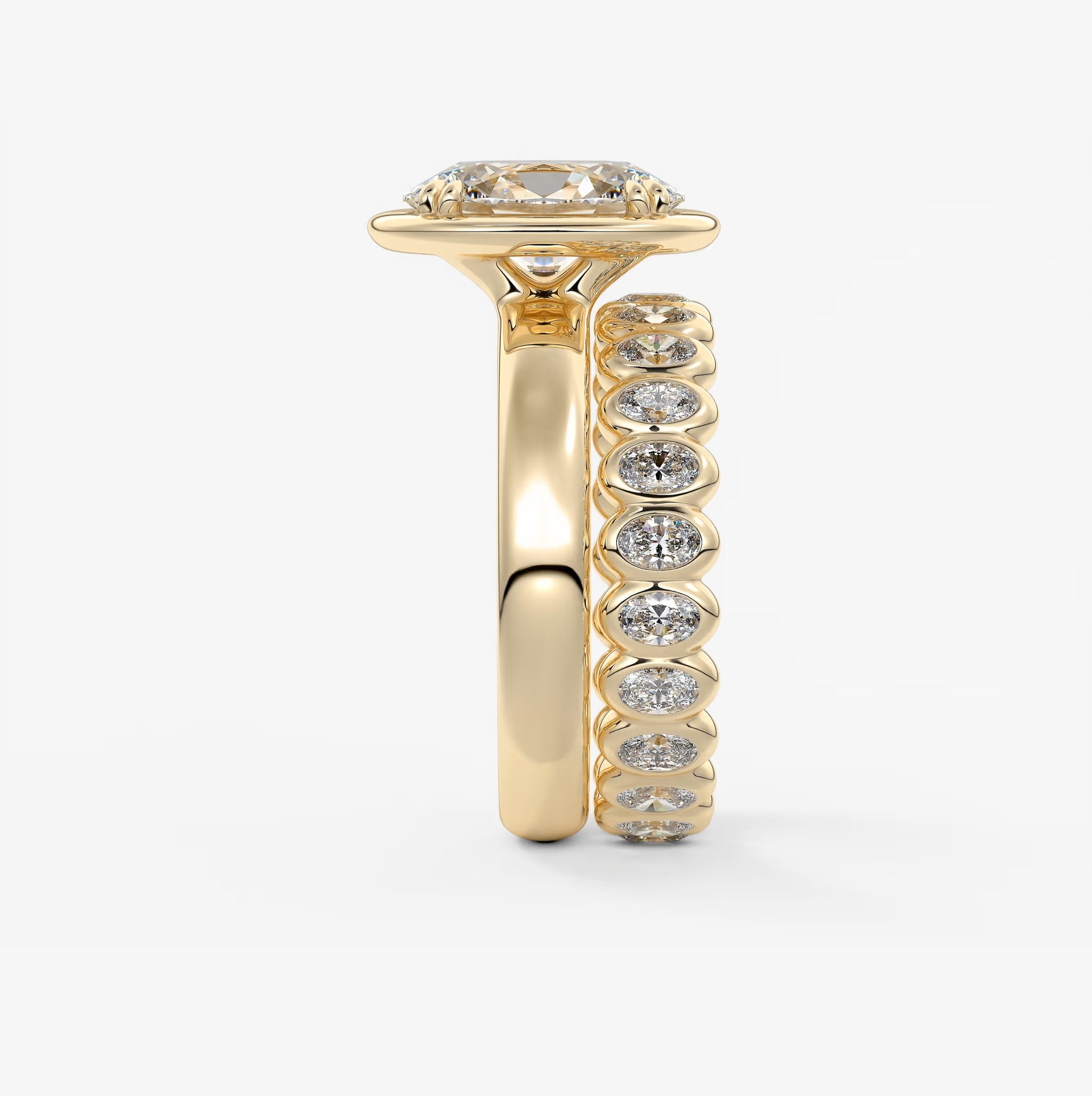 Taylor Grande – Lab Diamond Oval Bezel Engagement Ring