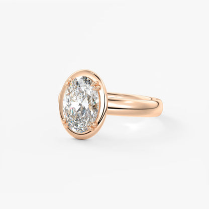 Taylor Grande – Lab Diamond Oval Bezel Engagement Ring