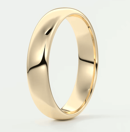 Alden 4.5mm Round Wedding Band – 18K Gold or Platinum