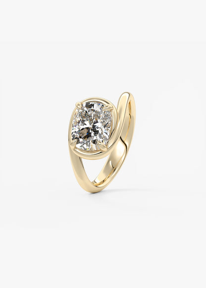 The Flow – Elongated Cushion Engagement Ring