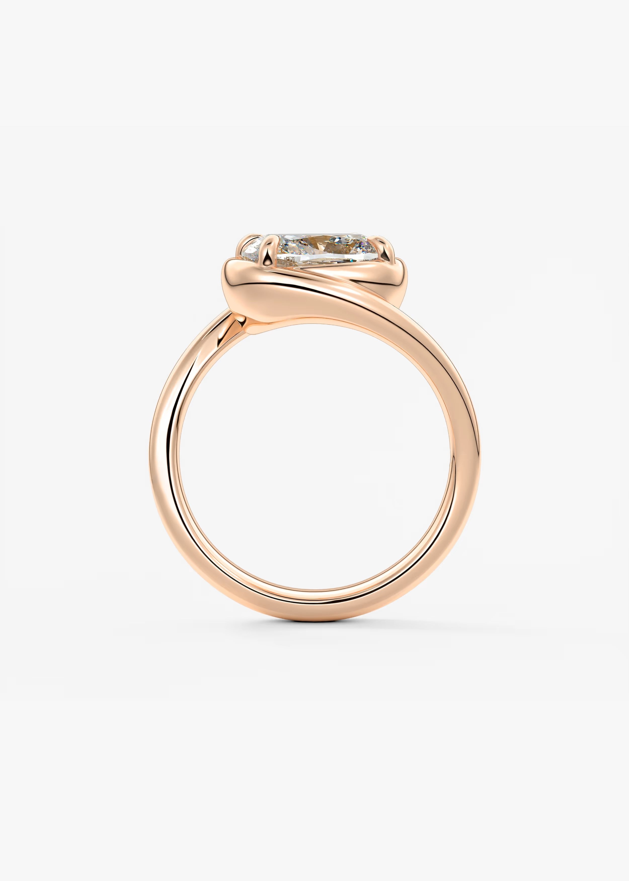 The Flow – Elongated Cushion Engagement Ring