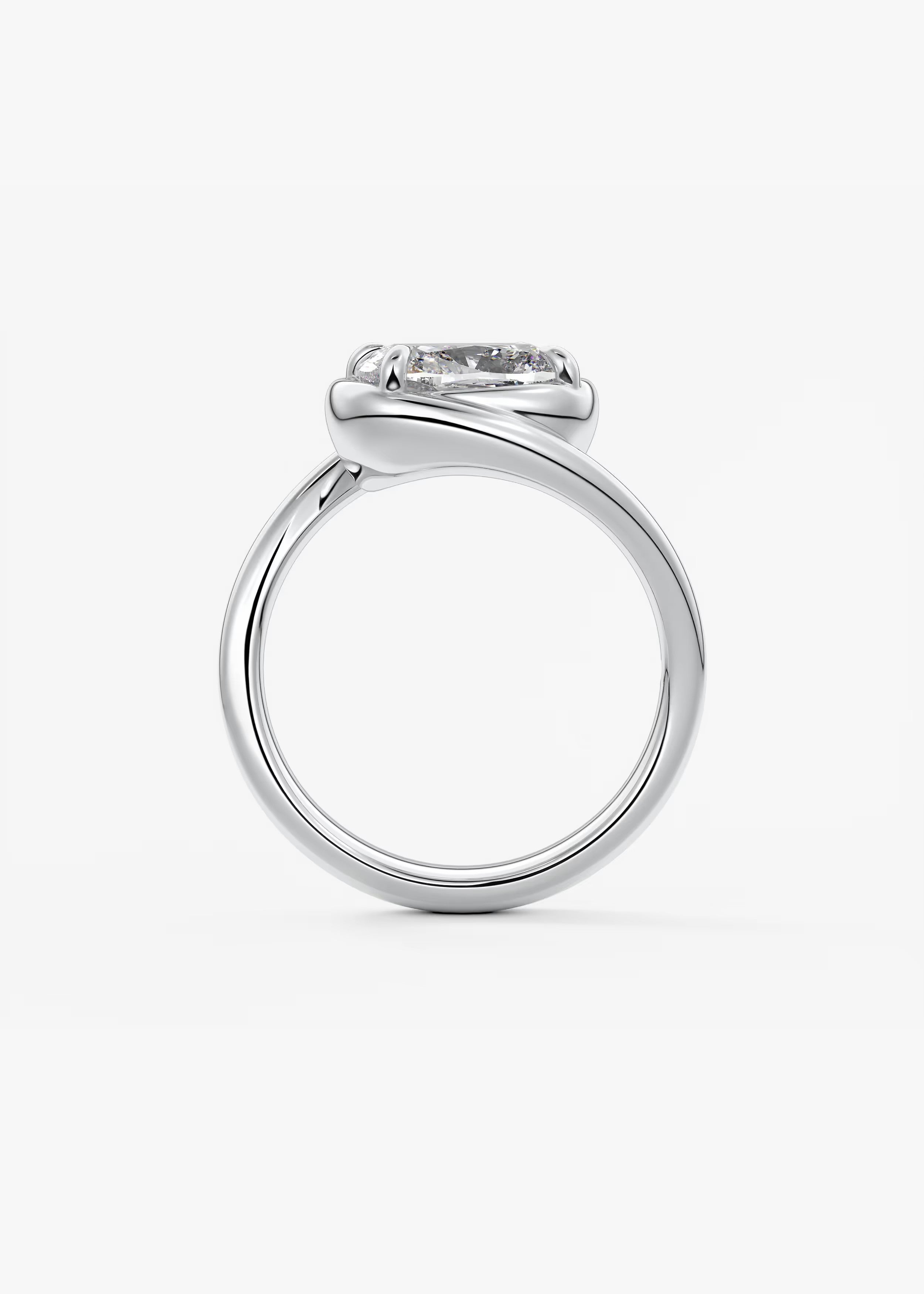 The Flow – Elongated Cushion Engagement Ring