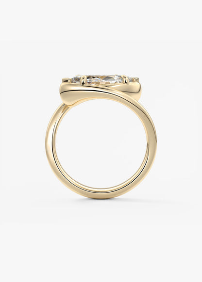 The Flow – East-West Marquise Engagement Ring