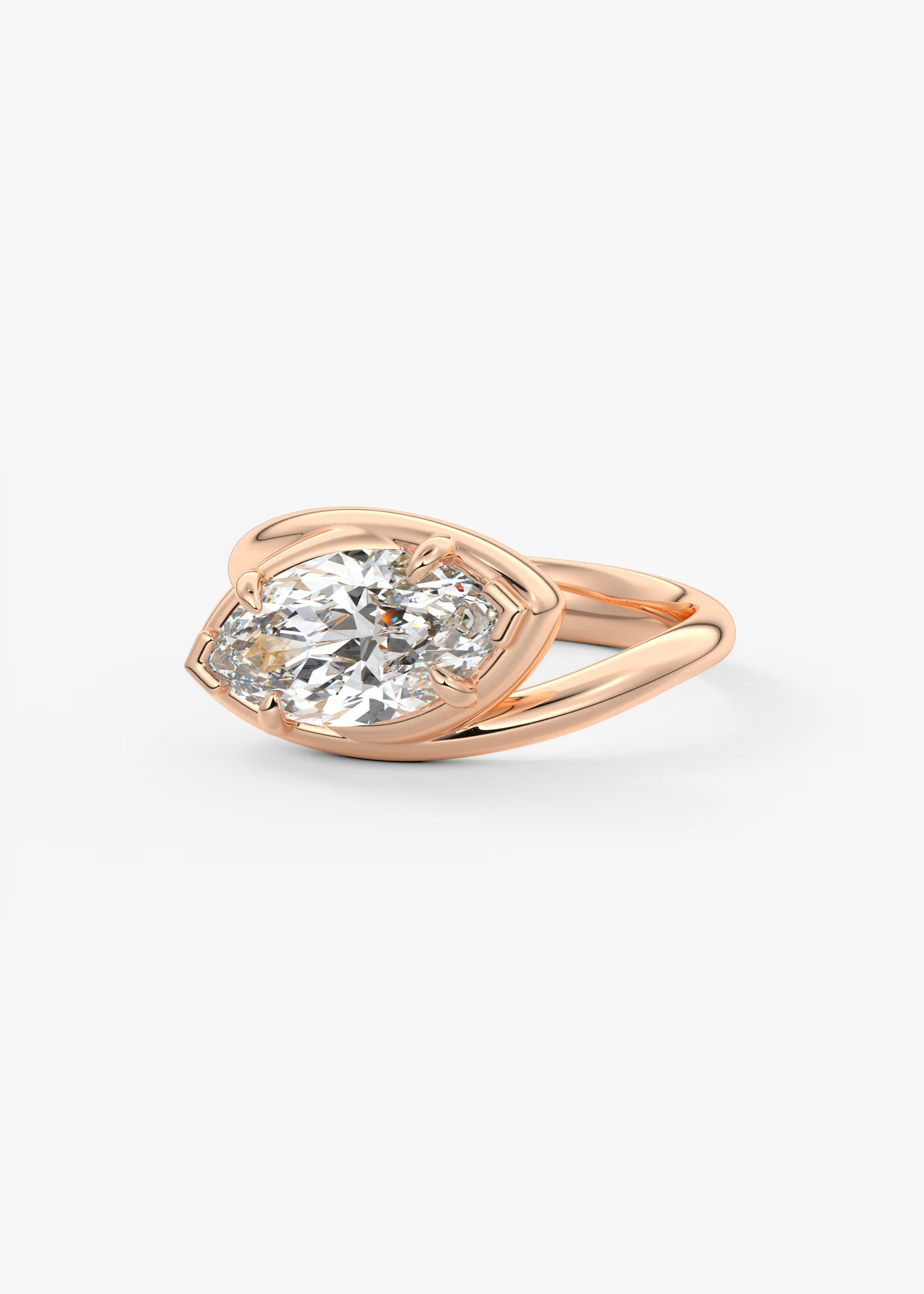 The Flow – East-West Marquise Engagement Ring