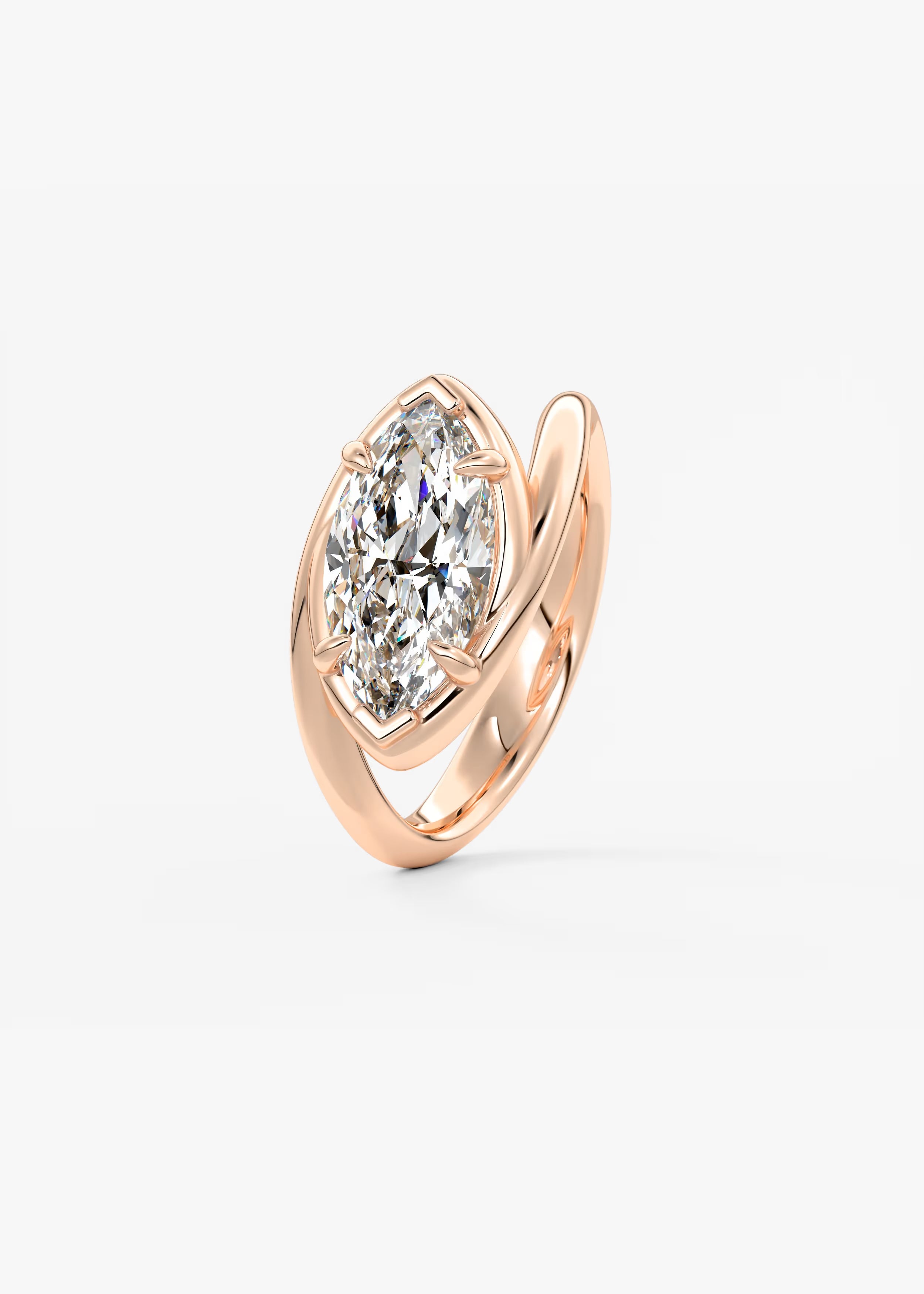 The Flow – East-West Marquise Engagement Ring